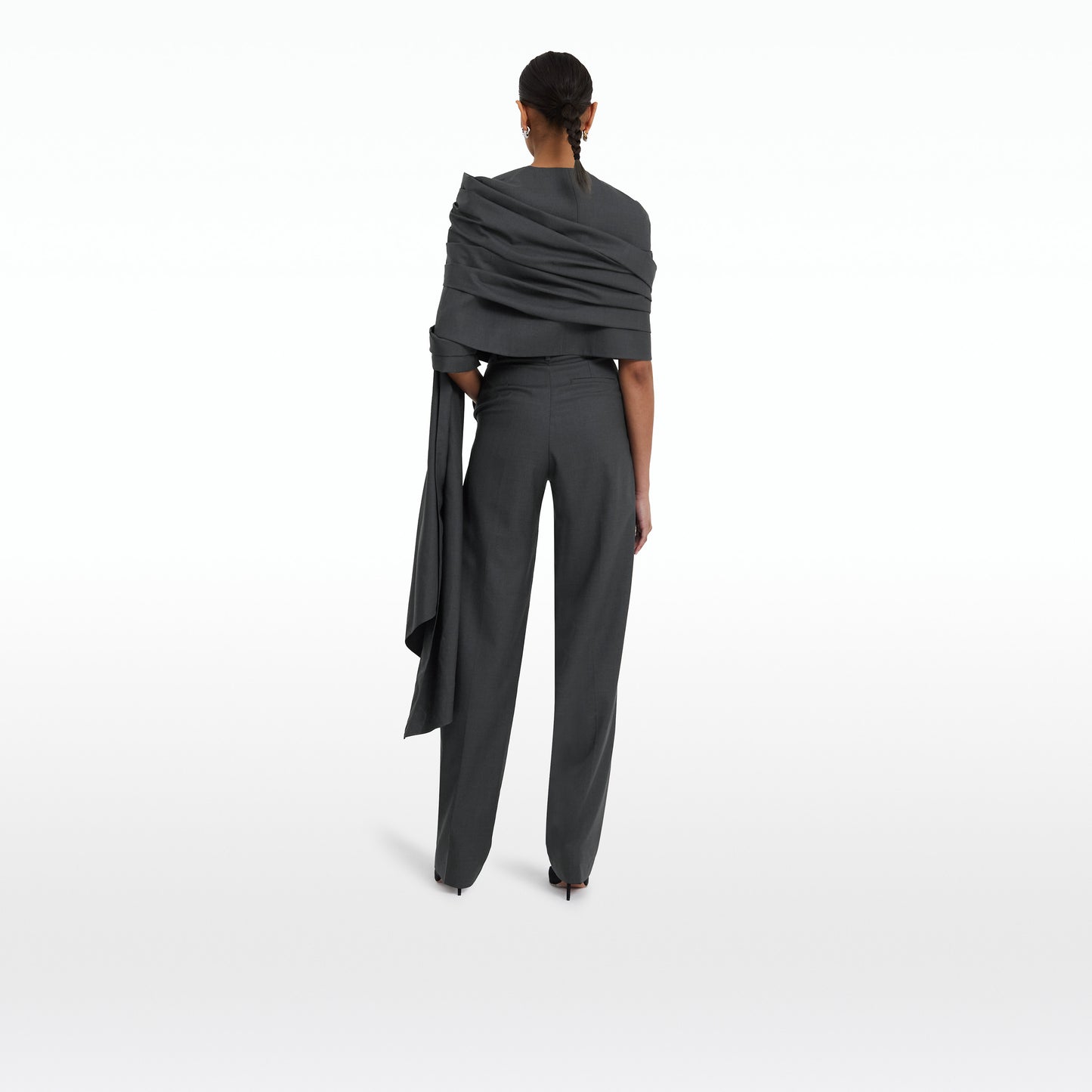 Coleen Grey Melange Cape