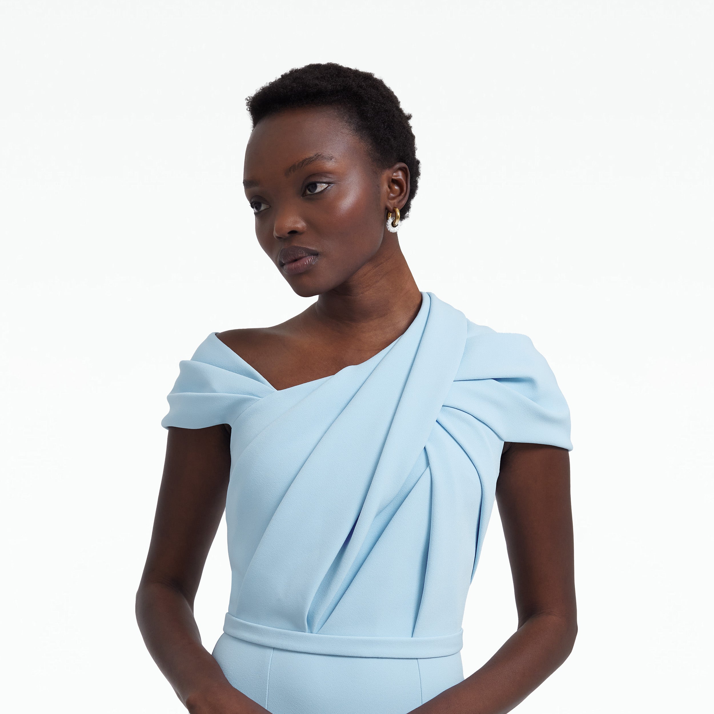 Pale blue outlet midi dress