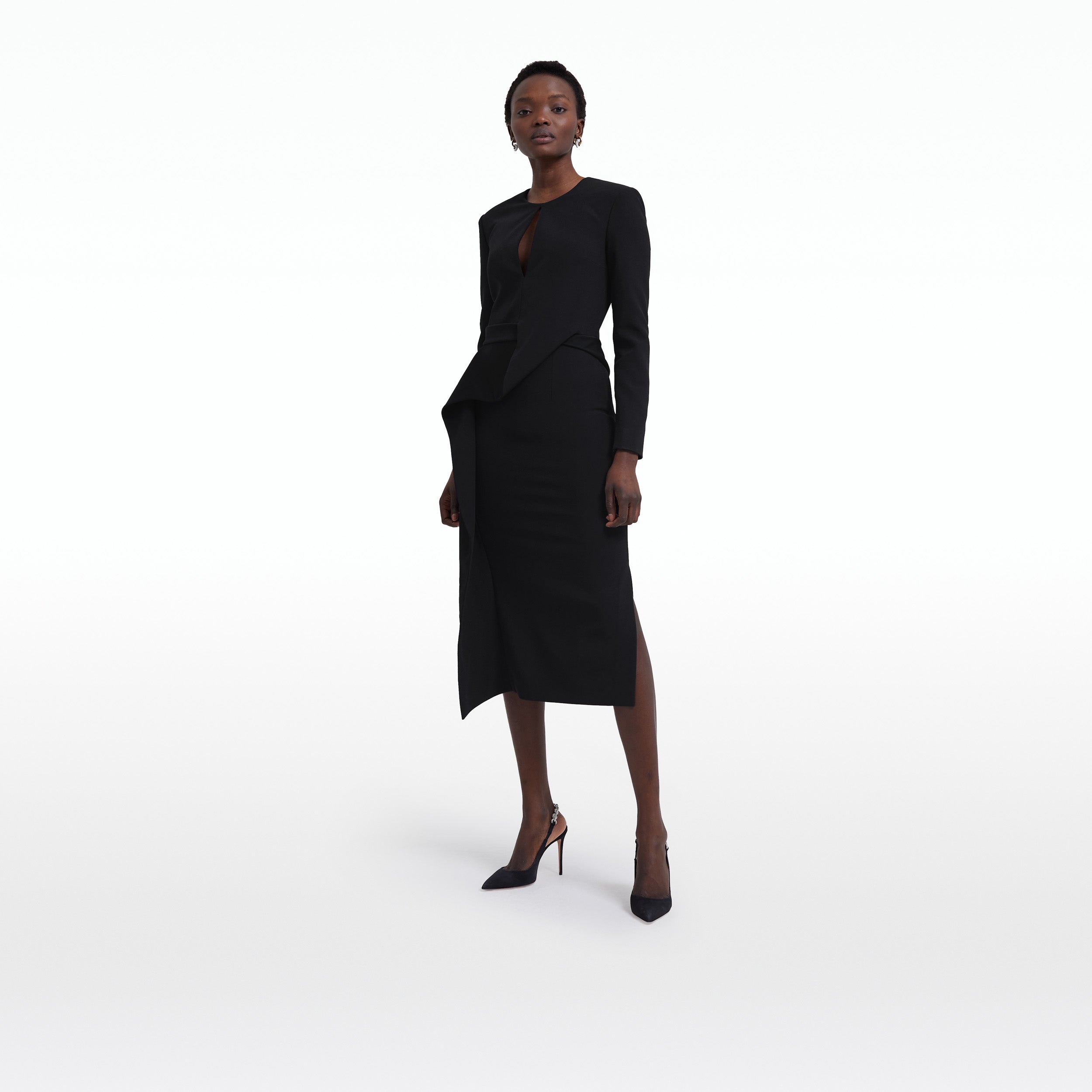 Dalia Black Midi Dress