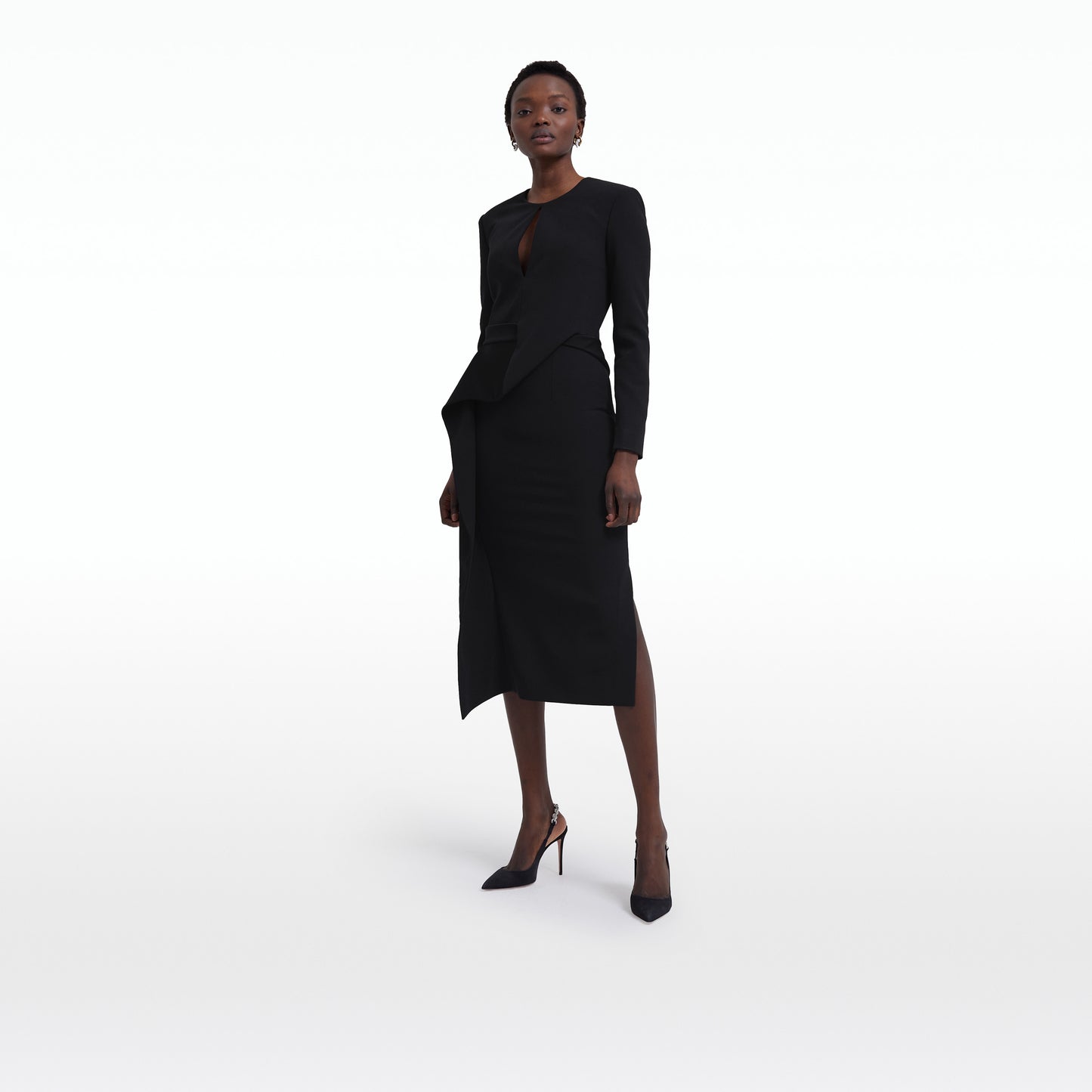 Dalia Black Midi Dress