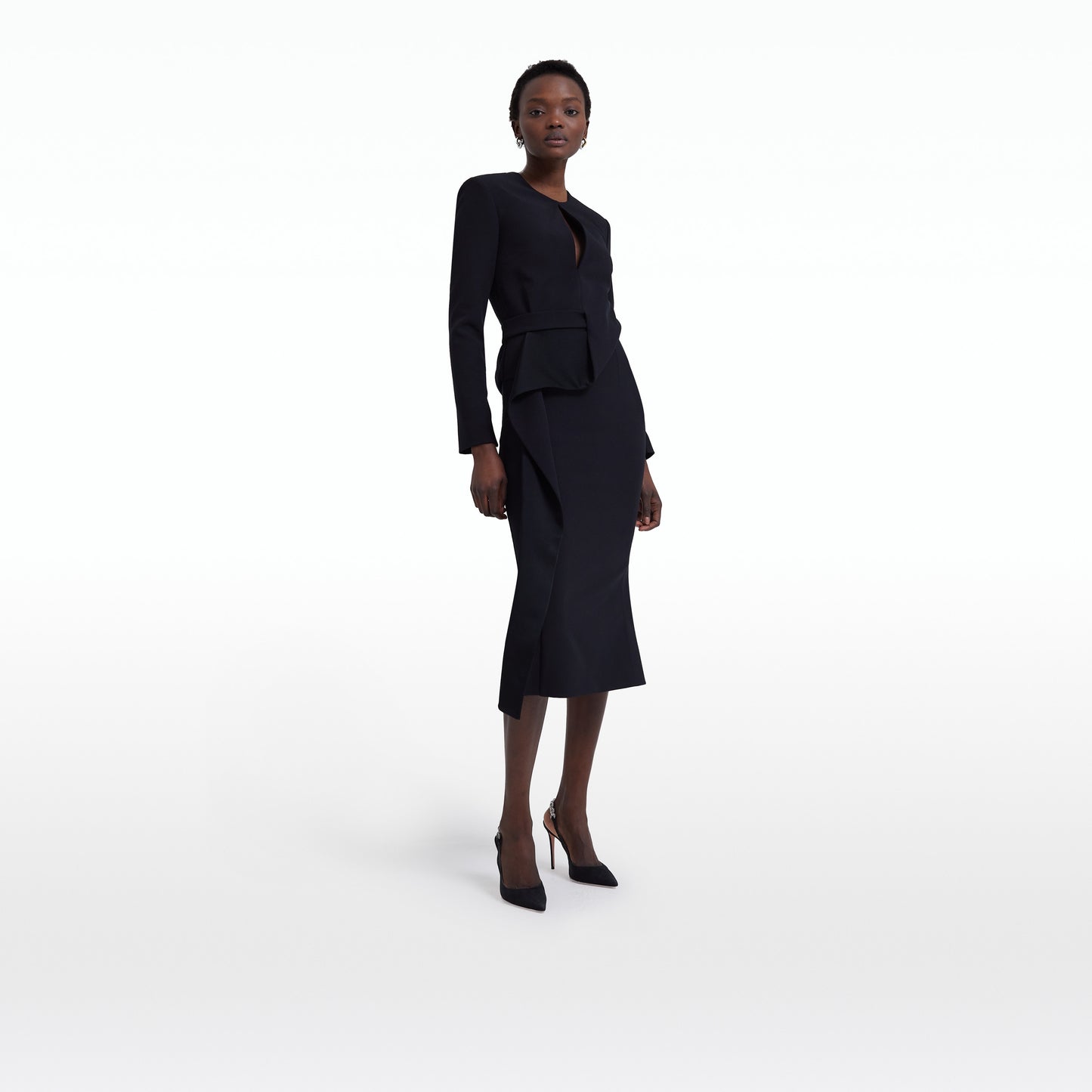 Dalia Black Midi Dress