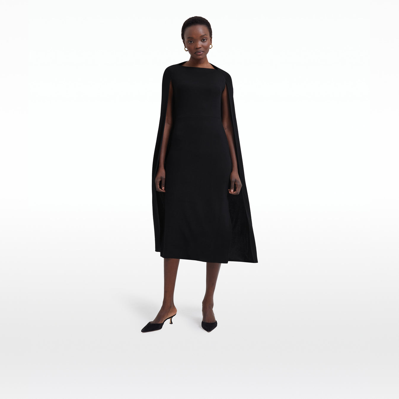 Doola Black Midi Dress – Safiyaa London