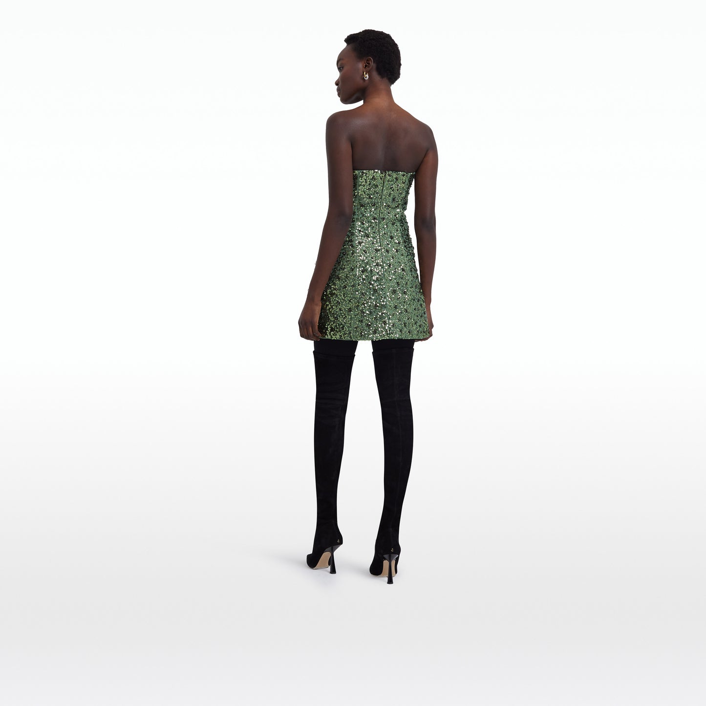 Rowan Oil Green Short Dress
