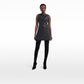 Denise Black Vegan Leather Short Dress