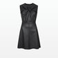 Denise Black Vegan Leather Short Dress