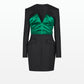 Di Black & Jewel Green Short Dress