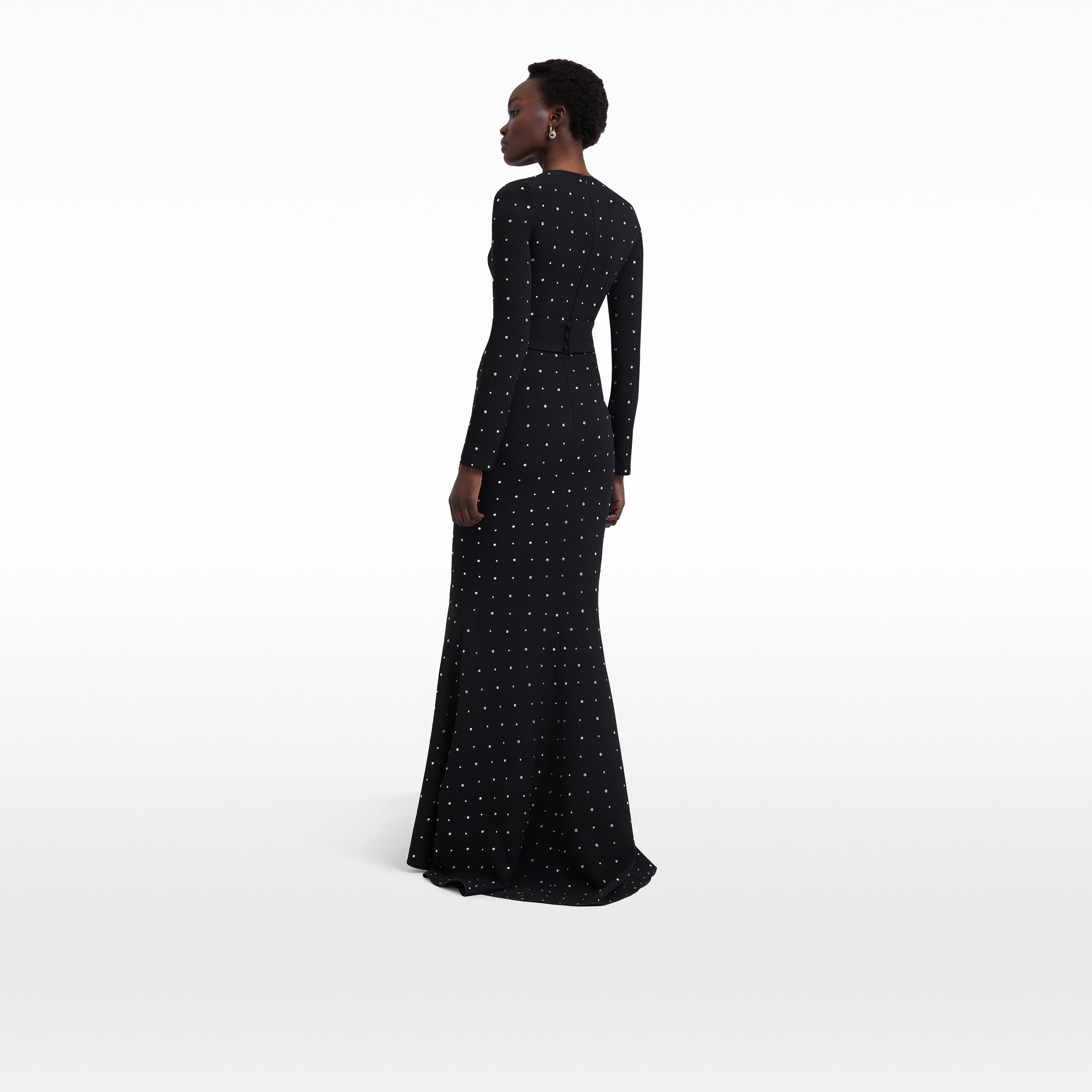 Heliconia Black Long Dress