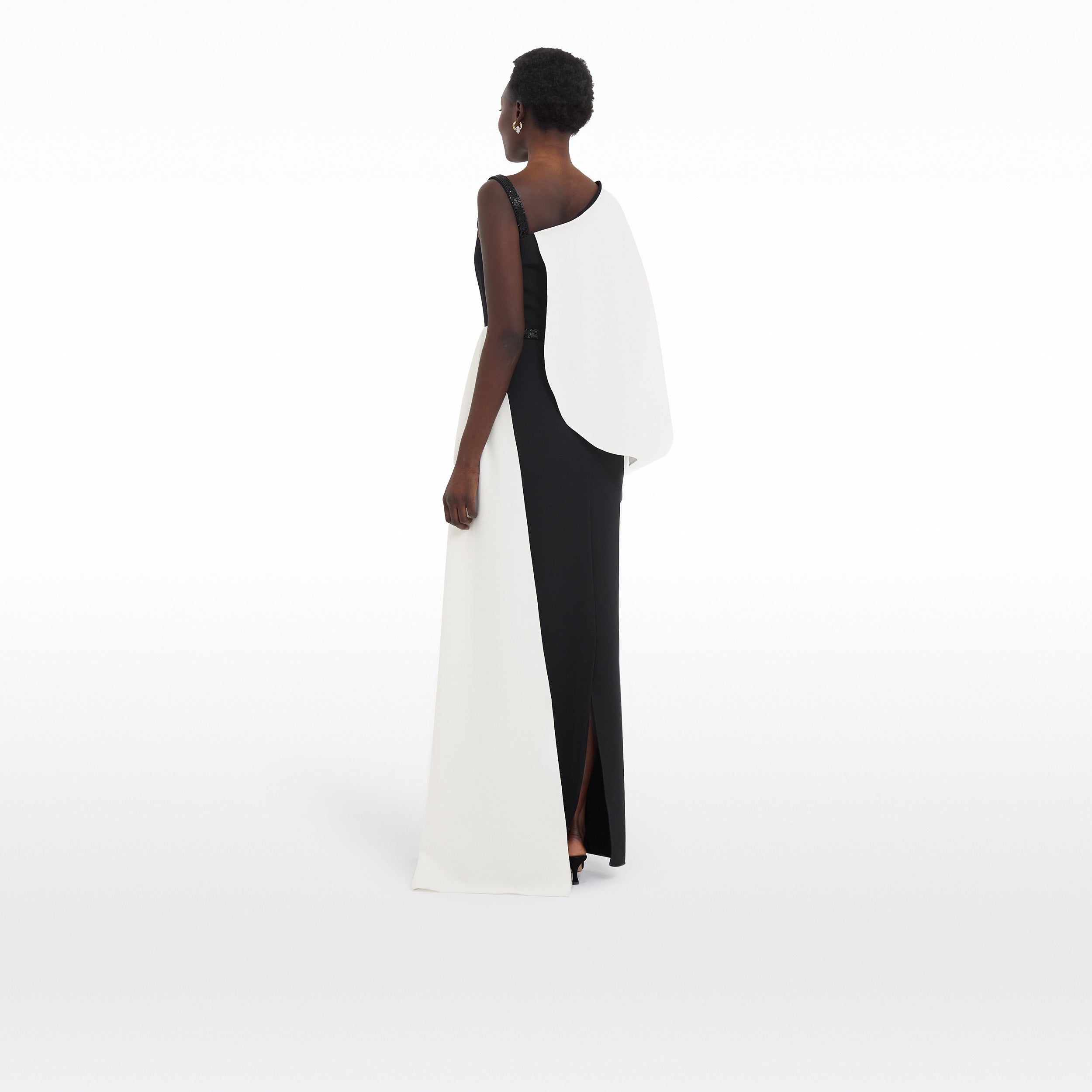 Loredana Black & Ivory Long Dress