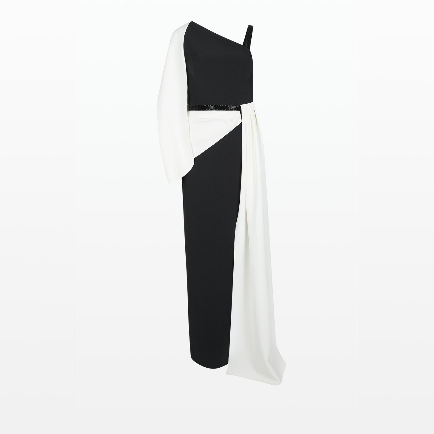 Loredana Black & Ivory Long Dress