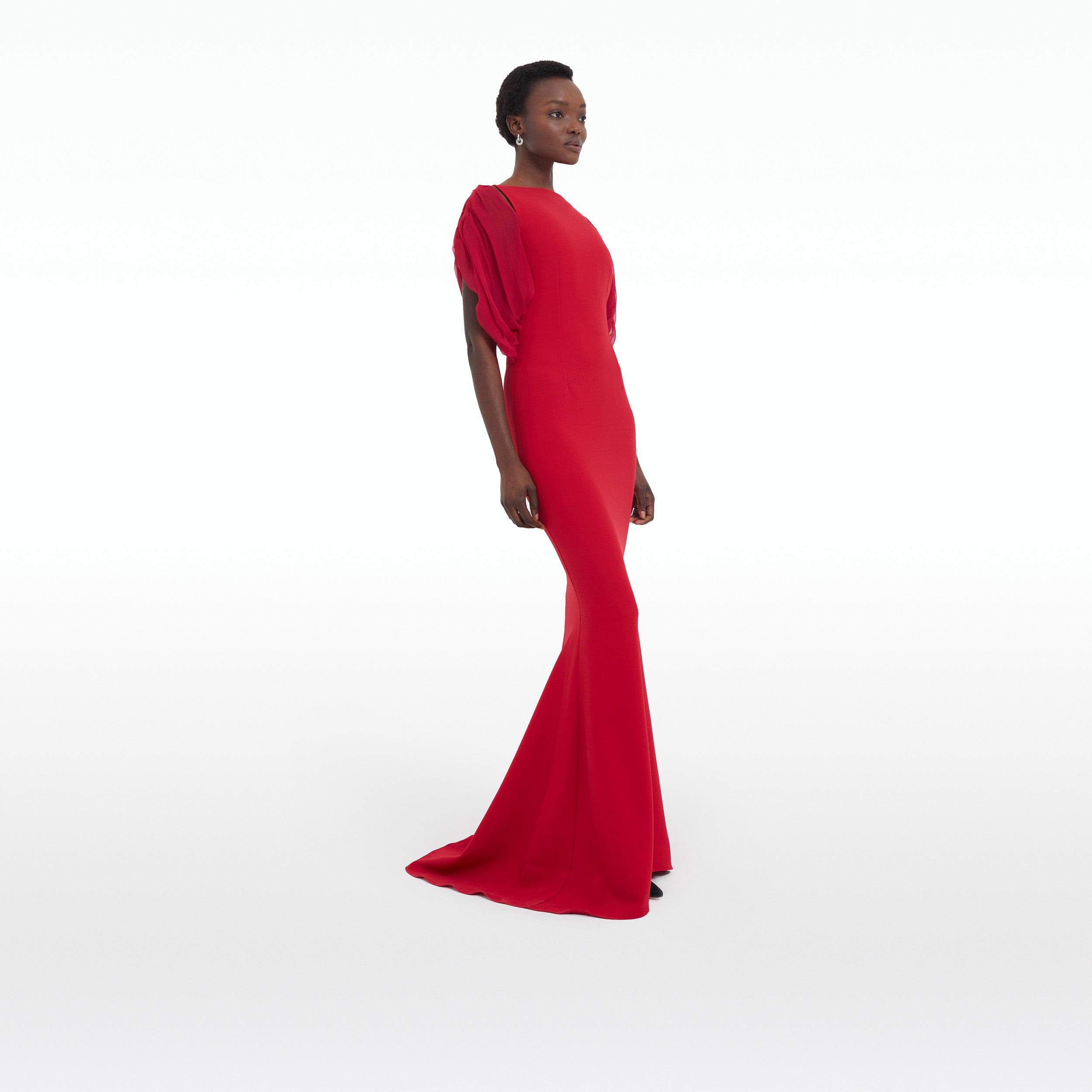 Long shop crimson dress