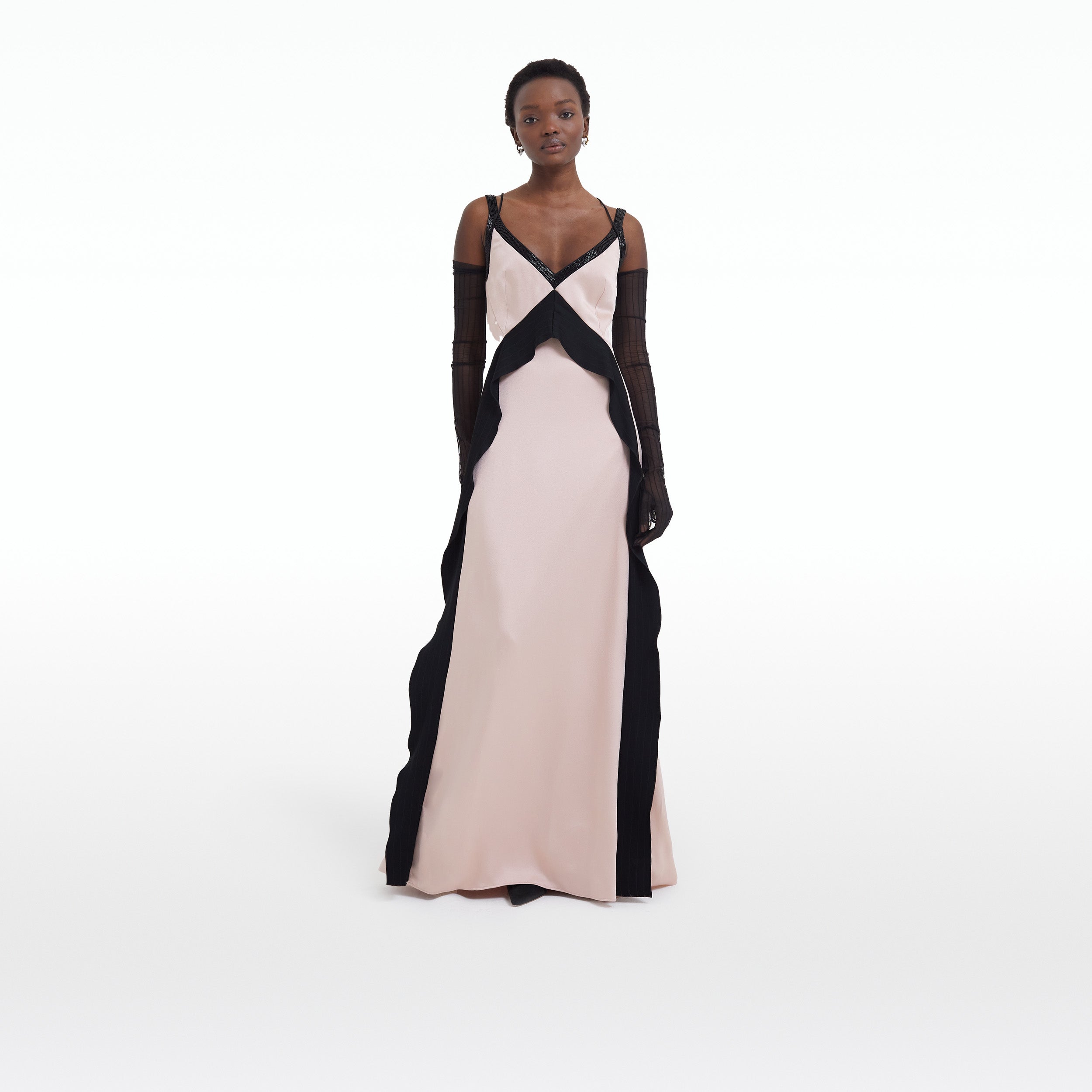 Damsel Adobe Rose & Black Long Dress
