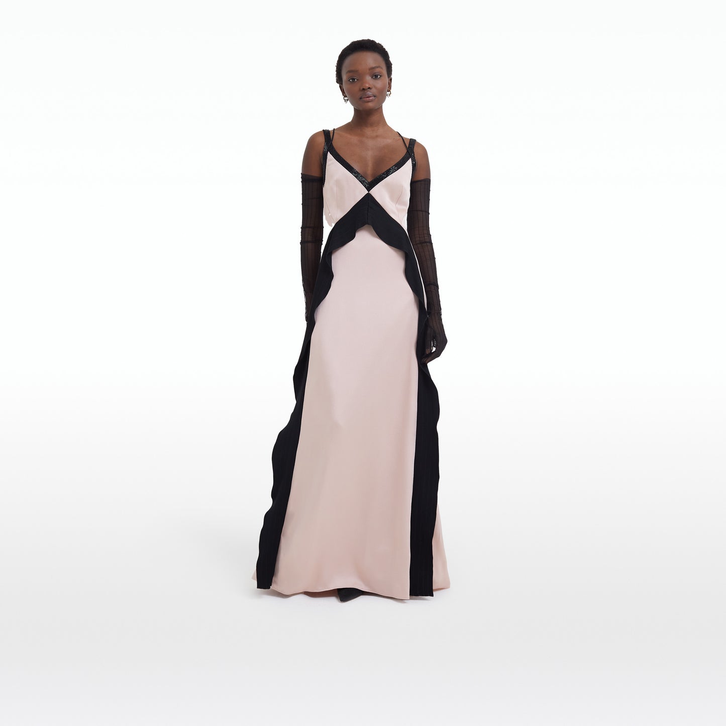 Damsel Adobe Rose & Black Long Dress