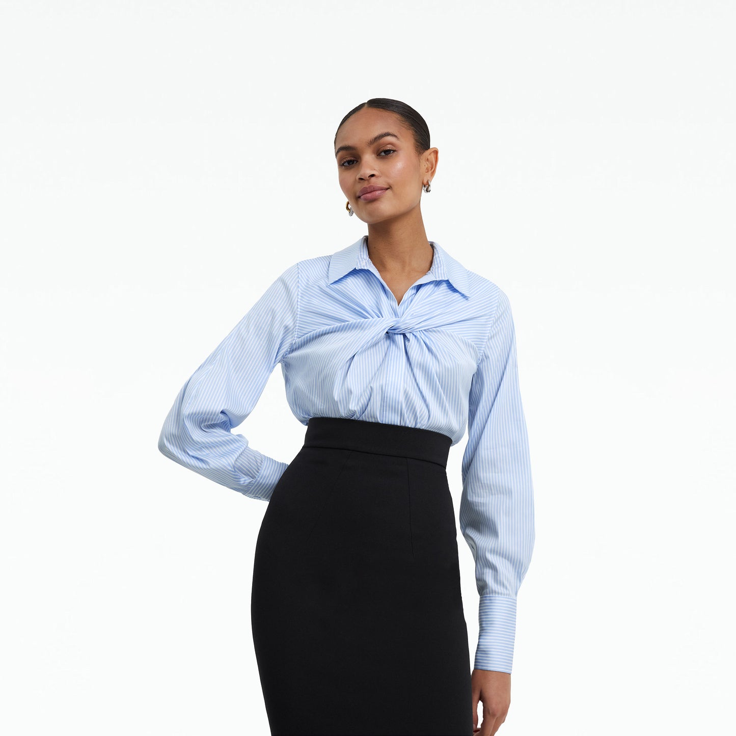 Tallula Blue & White Cotton Top