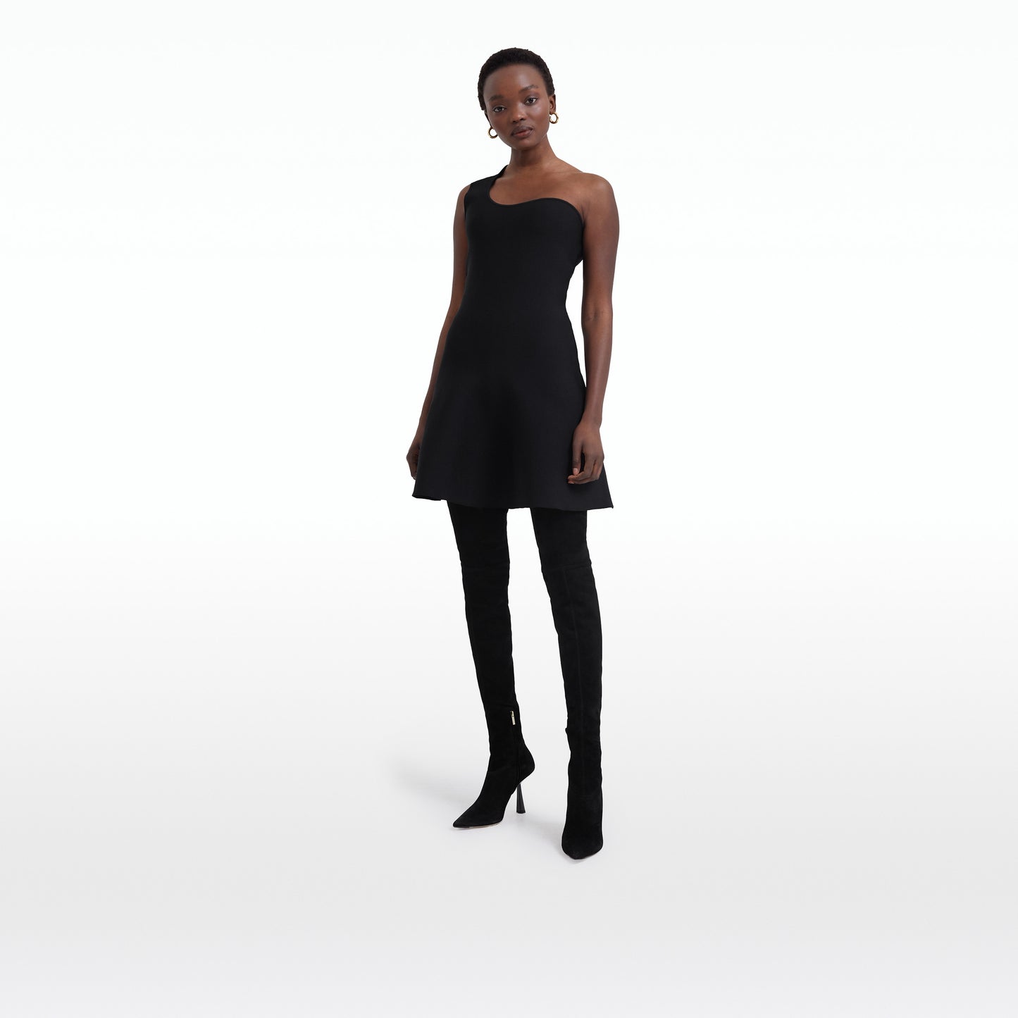 Klem Black Short Knit Dress