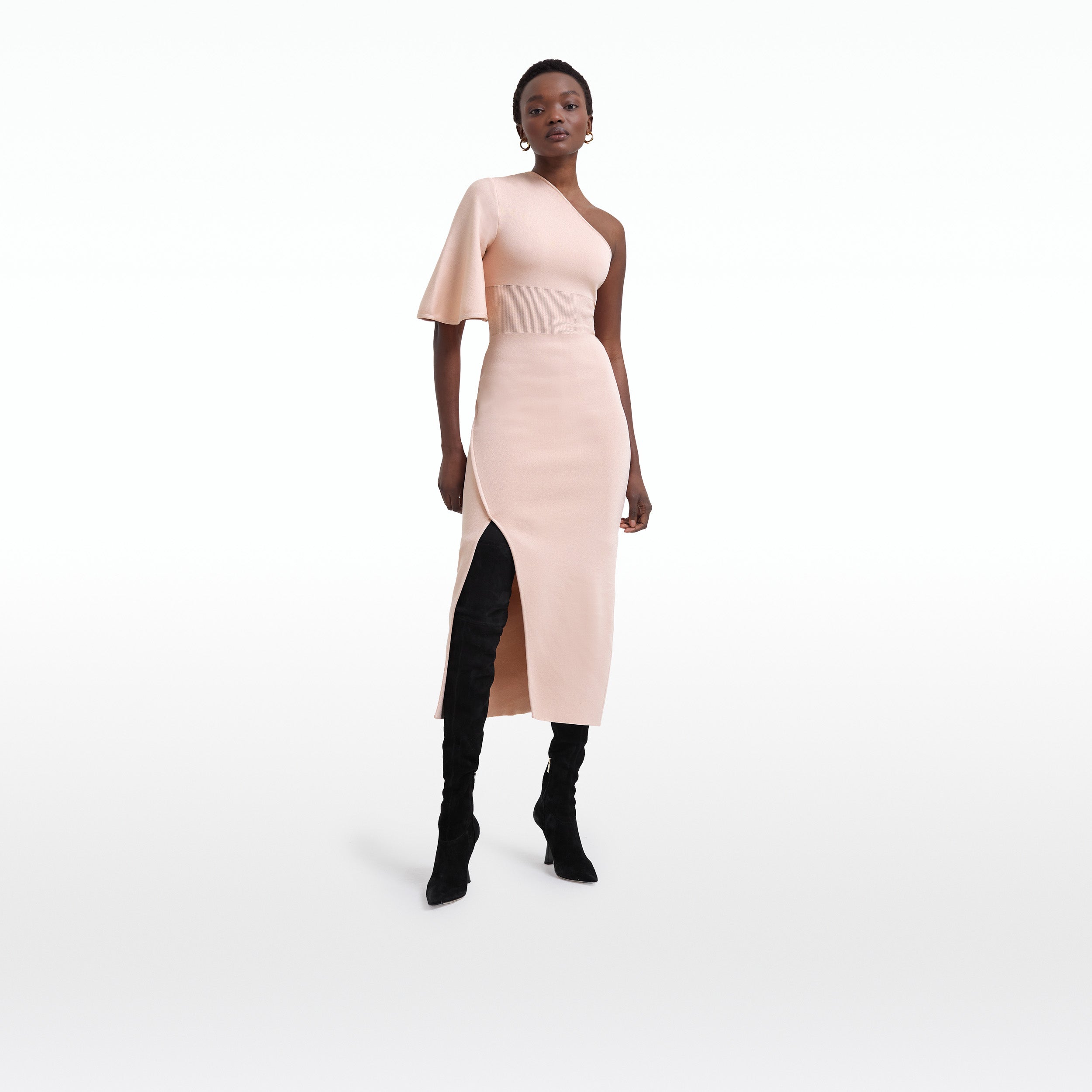 Kalypso Pink Knit Midi Dress