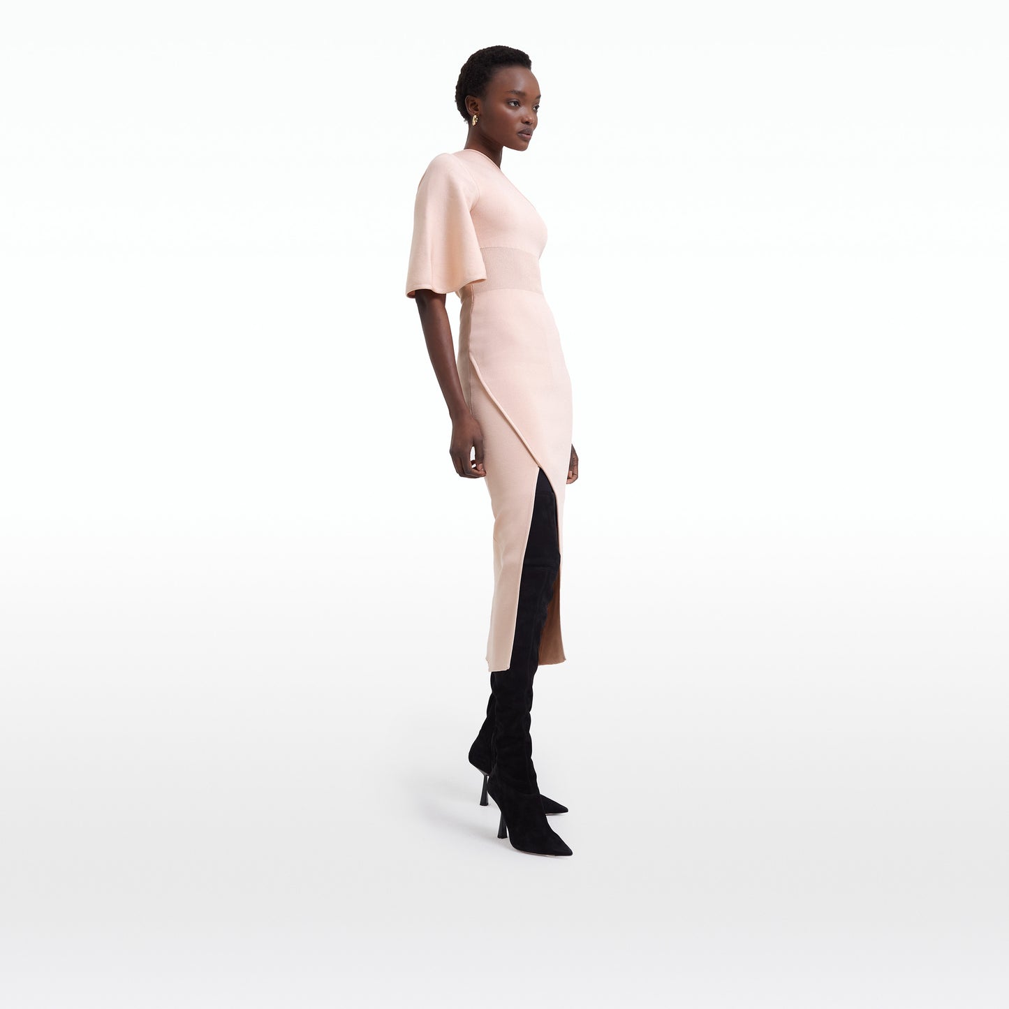 Kalypso Pink Knit Midi Dress
