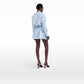 Dessie Blue & White Cotton Short Dress