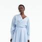 Dessie Blue & White Cotton Short Dress