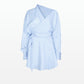 Dessie Blue & White Cotton Short Dress