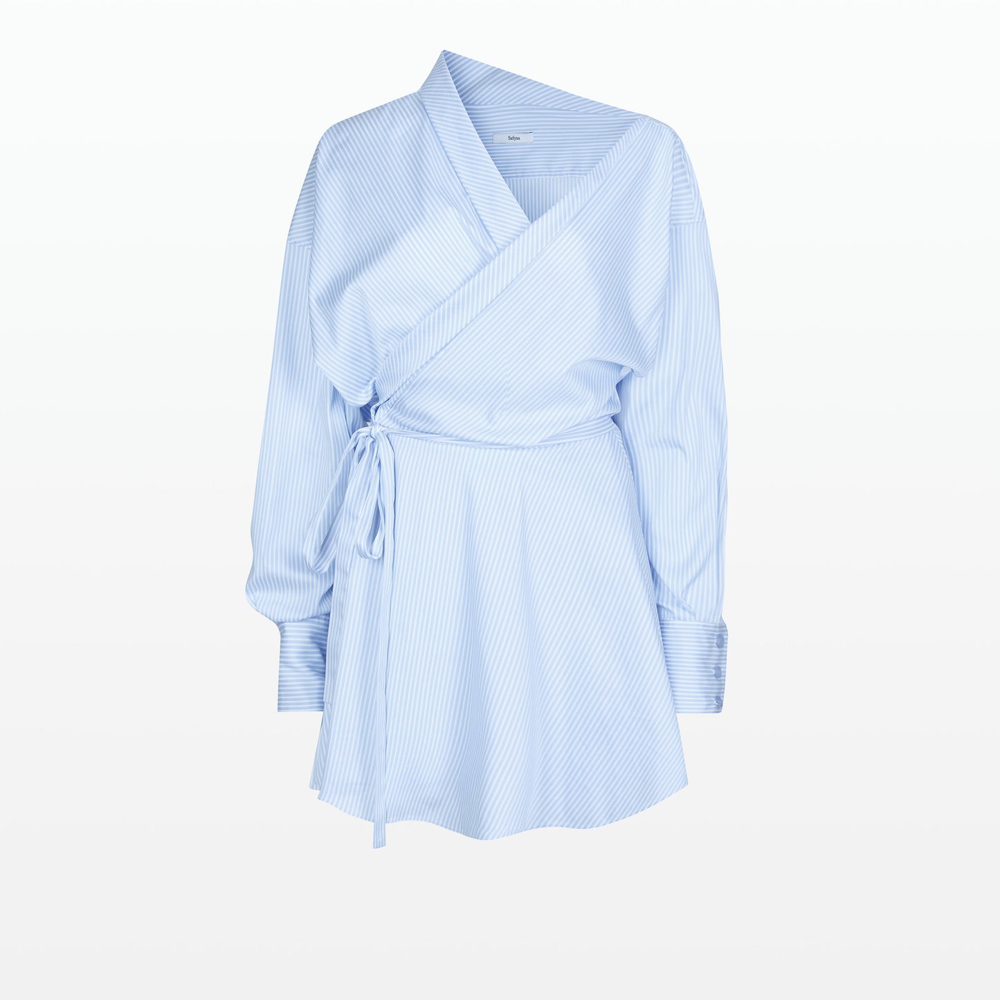 Dessie Blue & White Cotton Short Dress