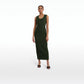 Klaudette Olive Crochet Midi Dress
