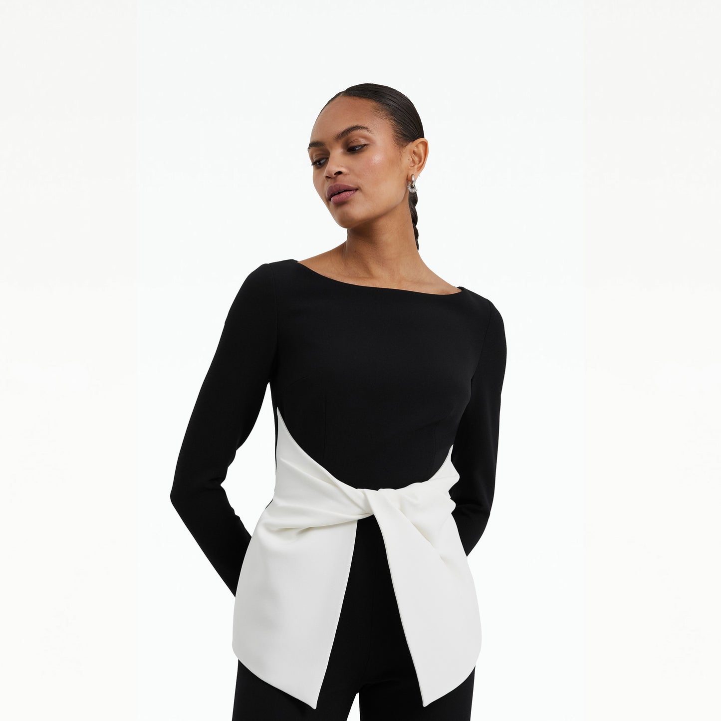 Tayla Black & Ivory Top