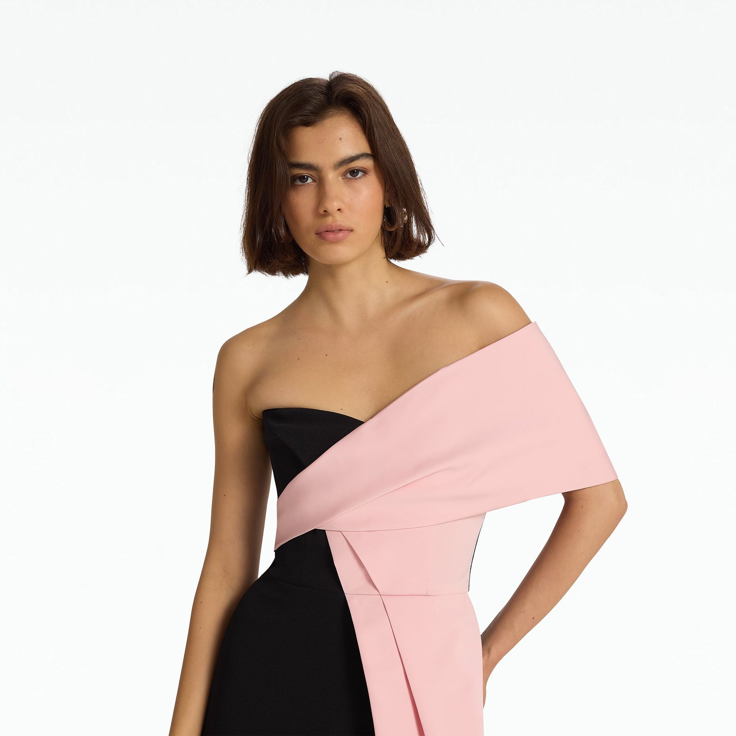 Tessie Black & Peony Blush Short Dress