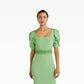 Laura Sage Midi Dress With Embroidered Belt