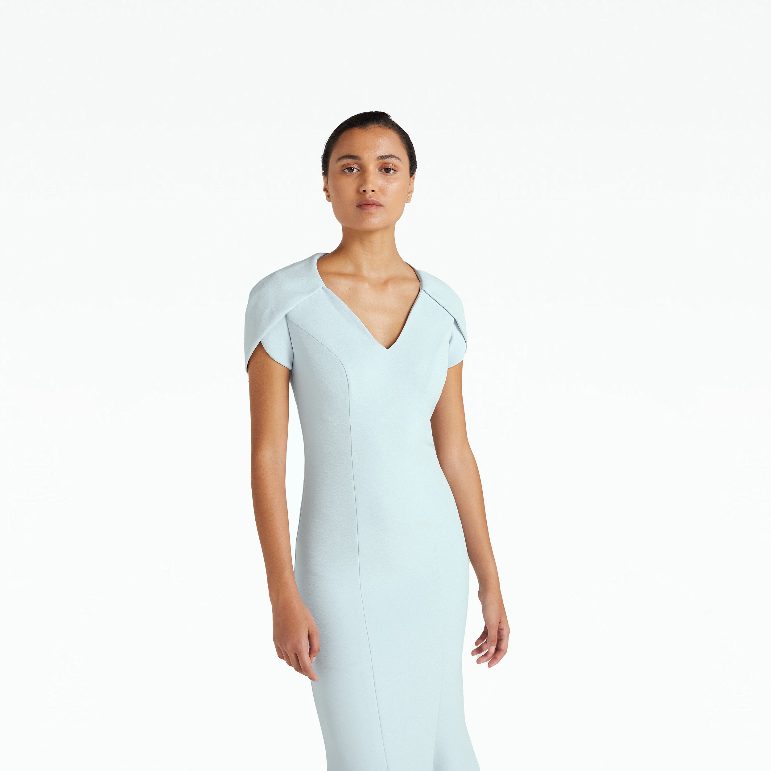 Ginka Ice Blue Midi Dress Safiyaa London