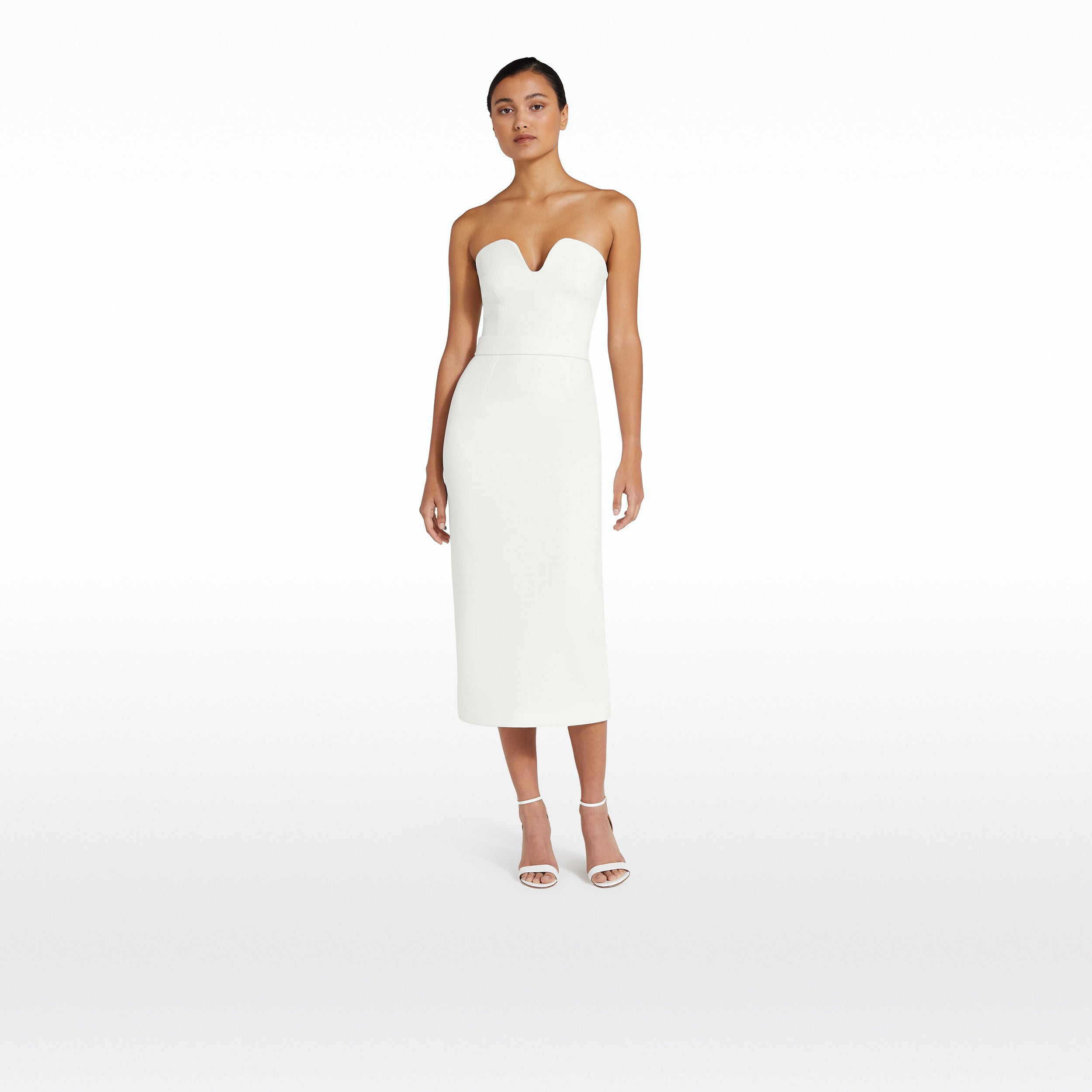 Catala Ivory Midi Dress