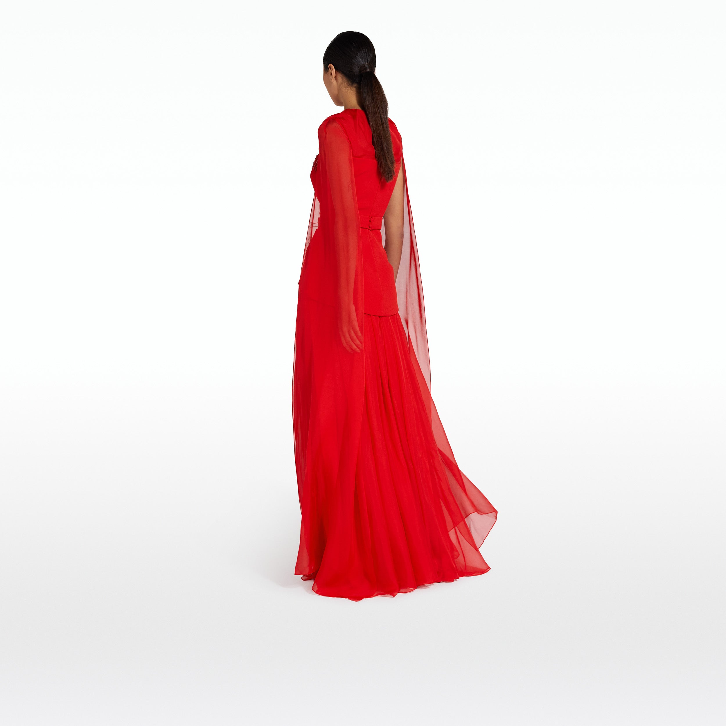 Gloria Cherry Red Long Dress