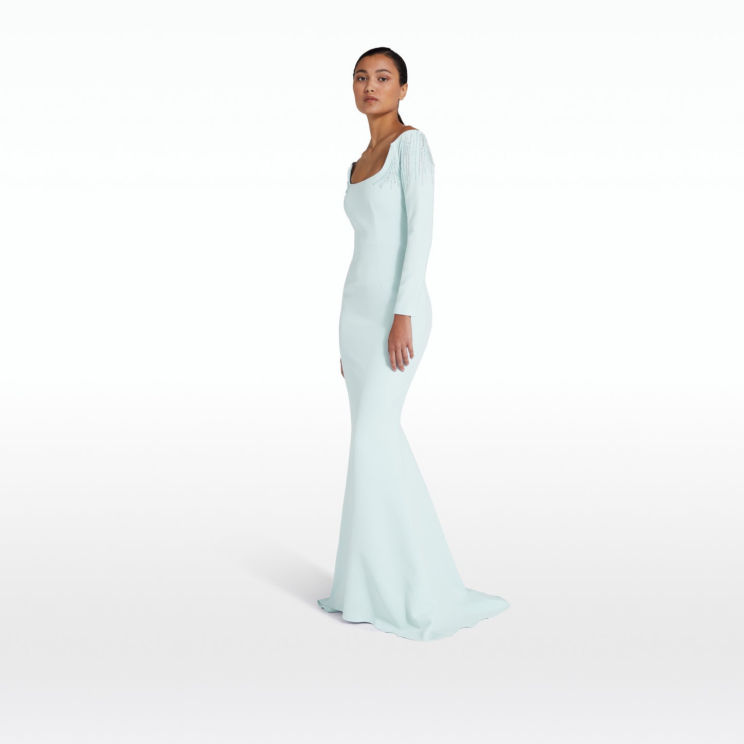 Diana Ice Blue Long Dress