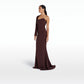 Aria Burgundy Long Dress