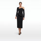 Constanza Black Midi Dress