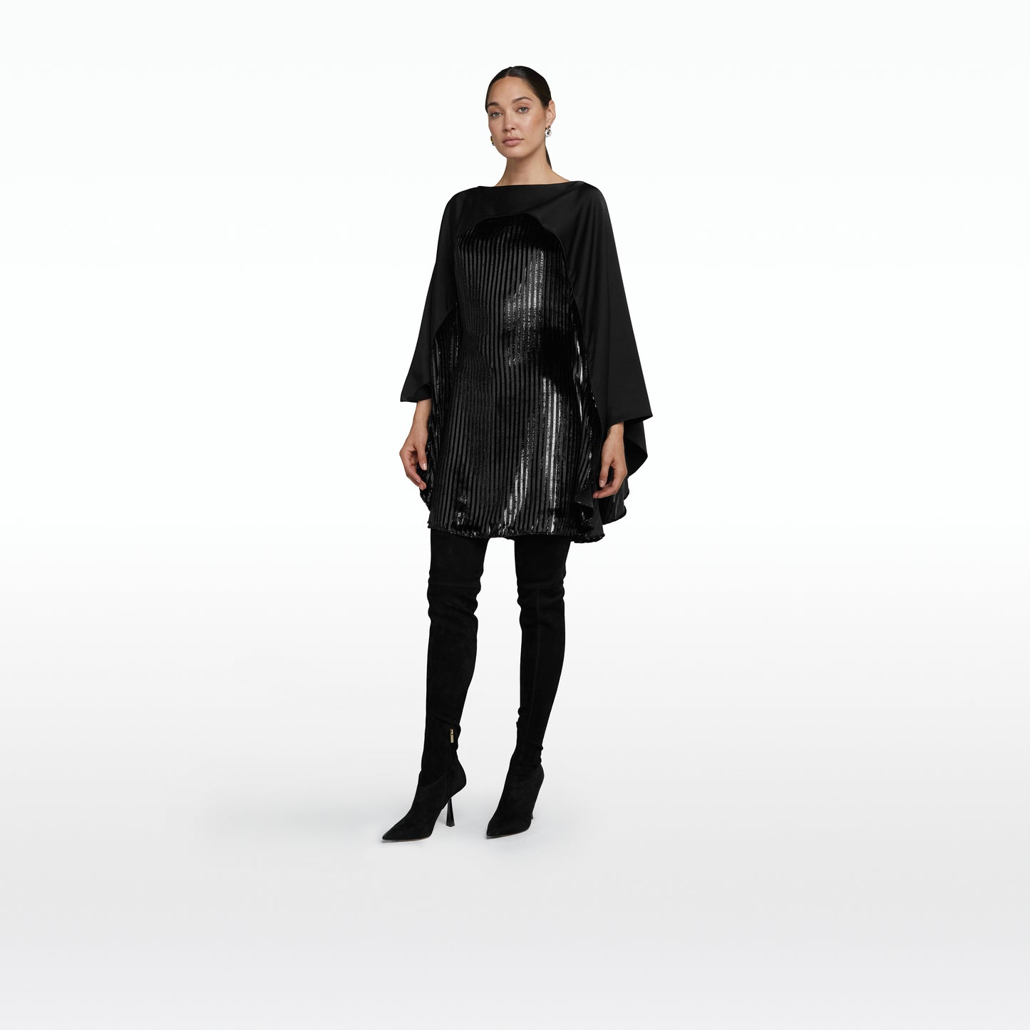 Almana Black Short Dress