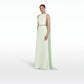 Ginevra Spearmint Long Dress With Embroidered Belt