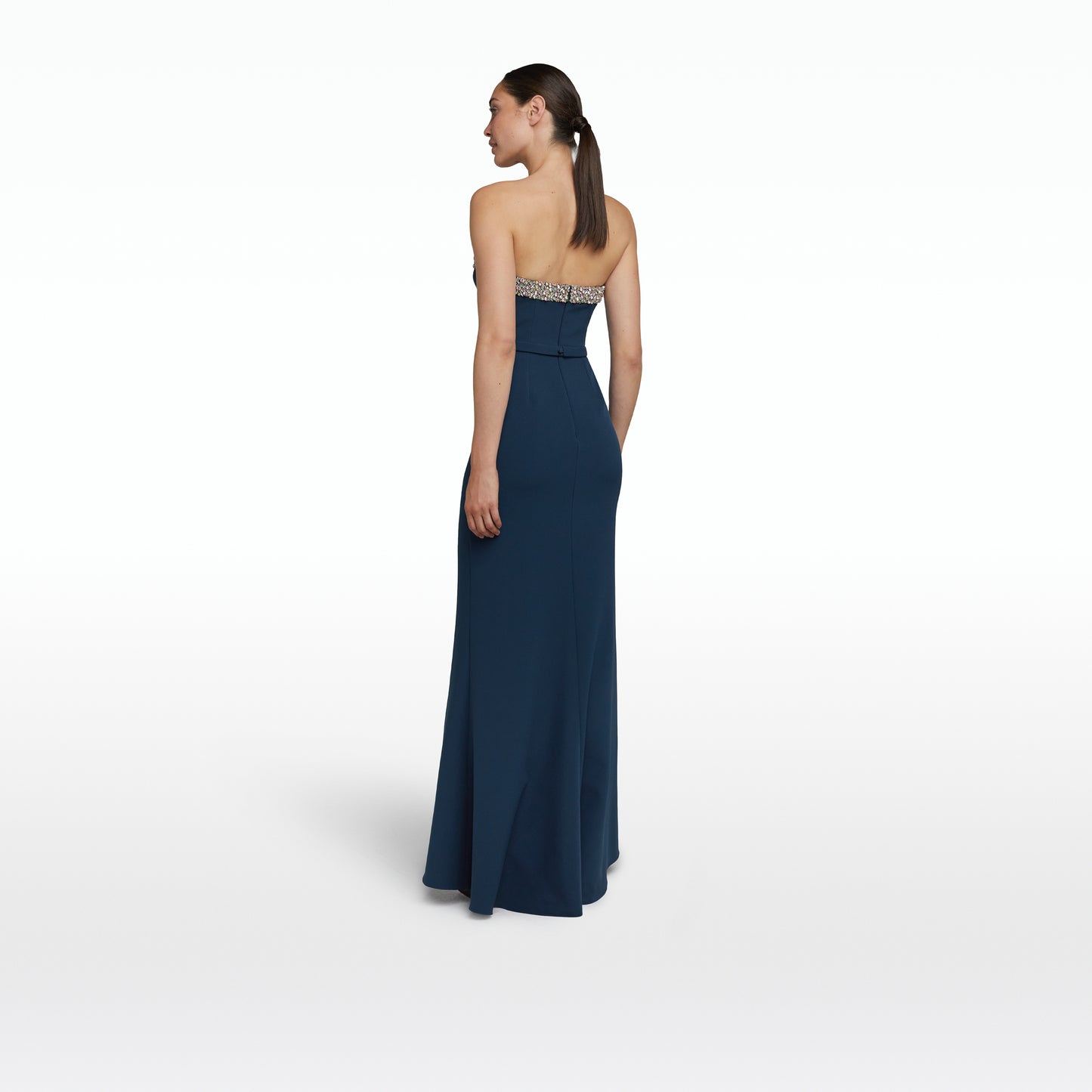 Donatella Ink Blue Long Dress