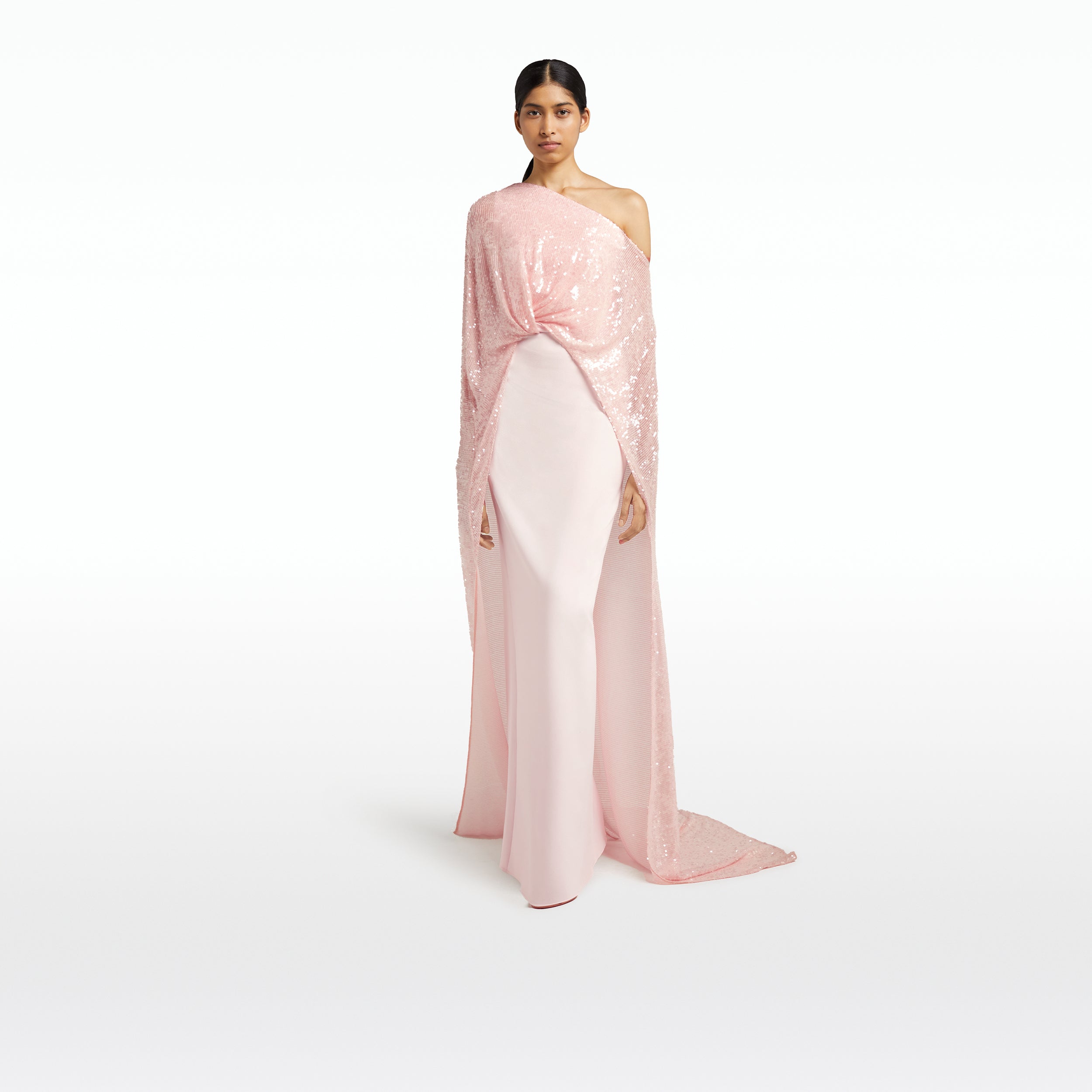 Pink long frock discount