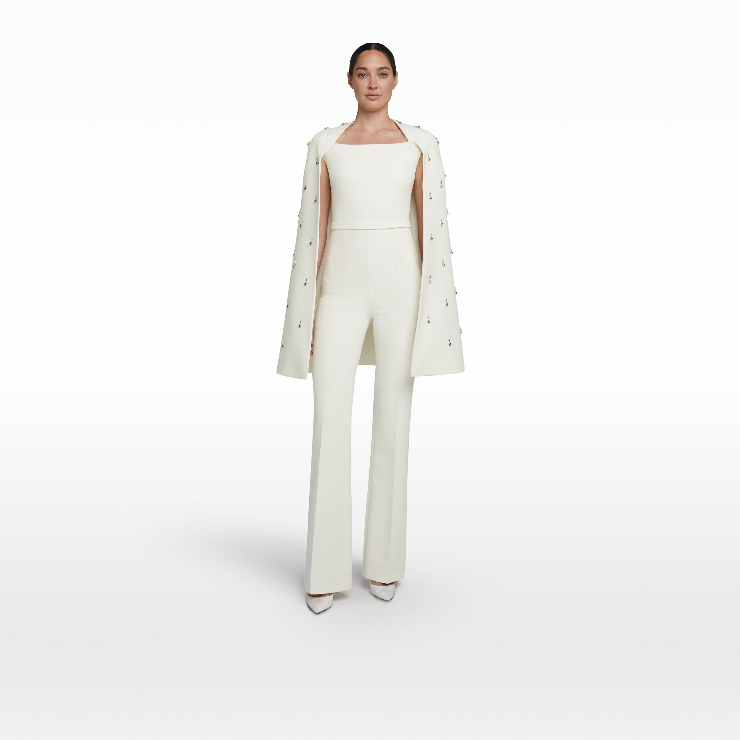 Safiyaa scarf detail jumpsuit - White