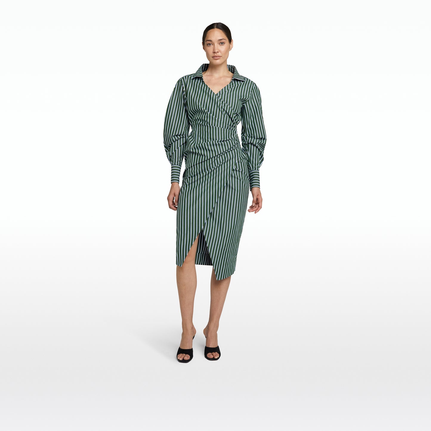 Oriana Green Midi Dress
