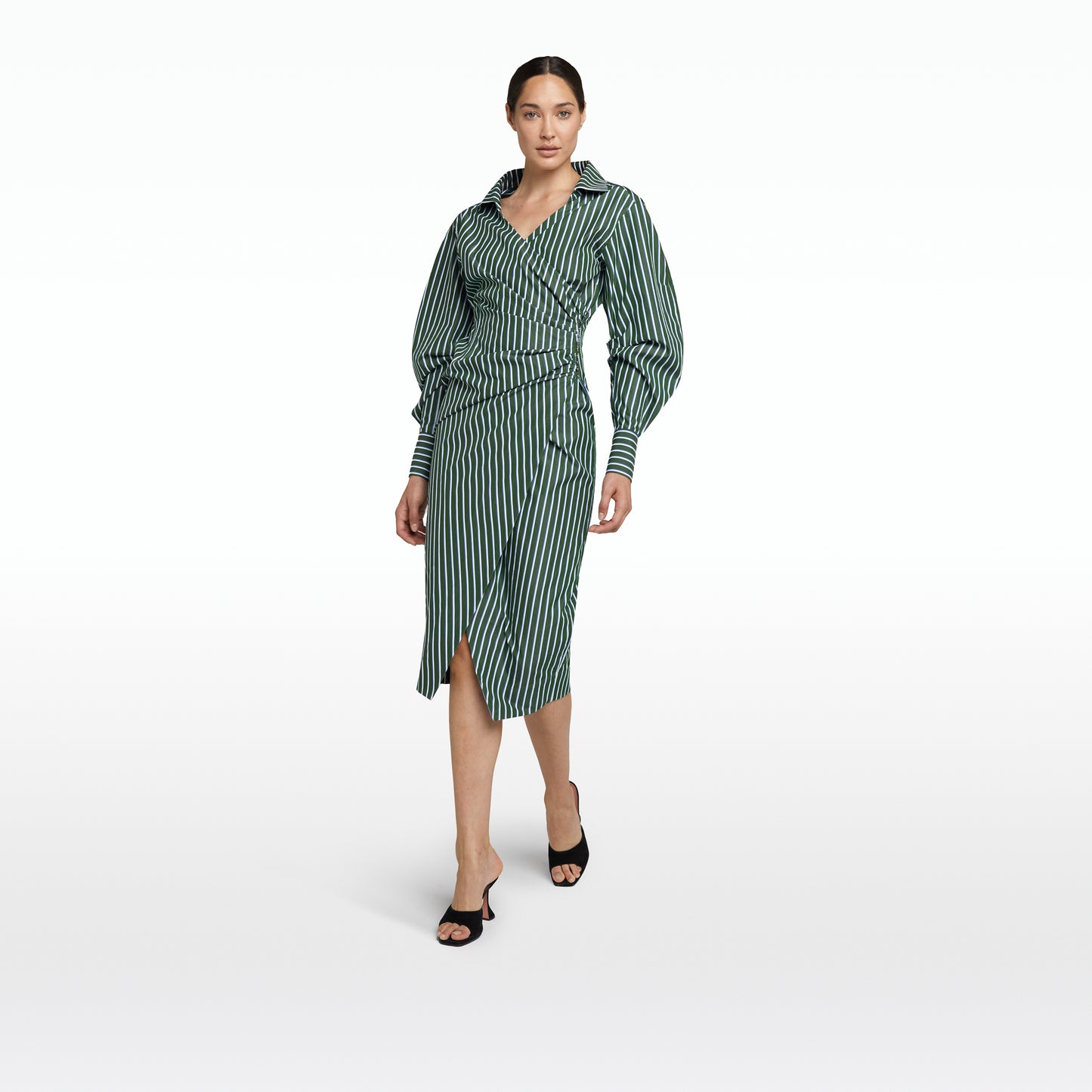 Oriana Green Midi Dress