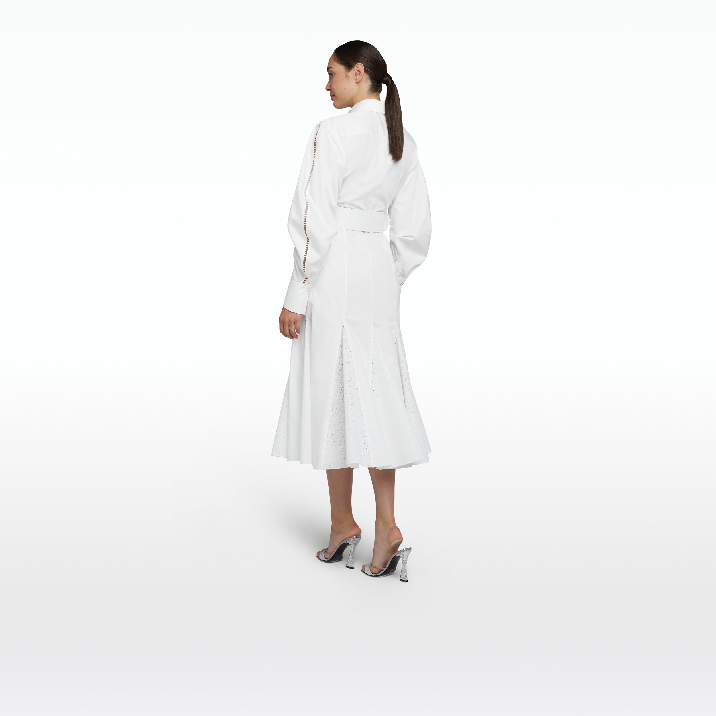 Evie Ivory Cotton Midi Dress