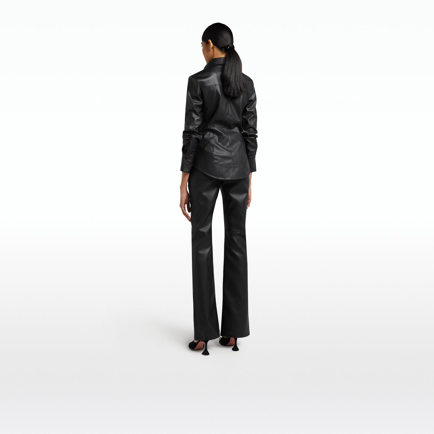 Ellie Black Vegan Leather Top