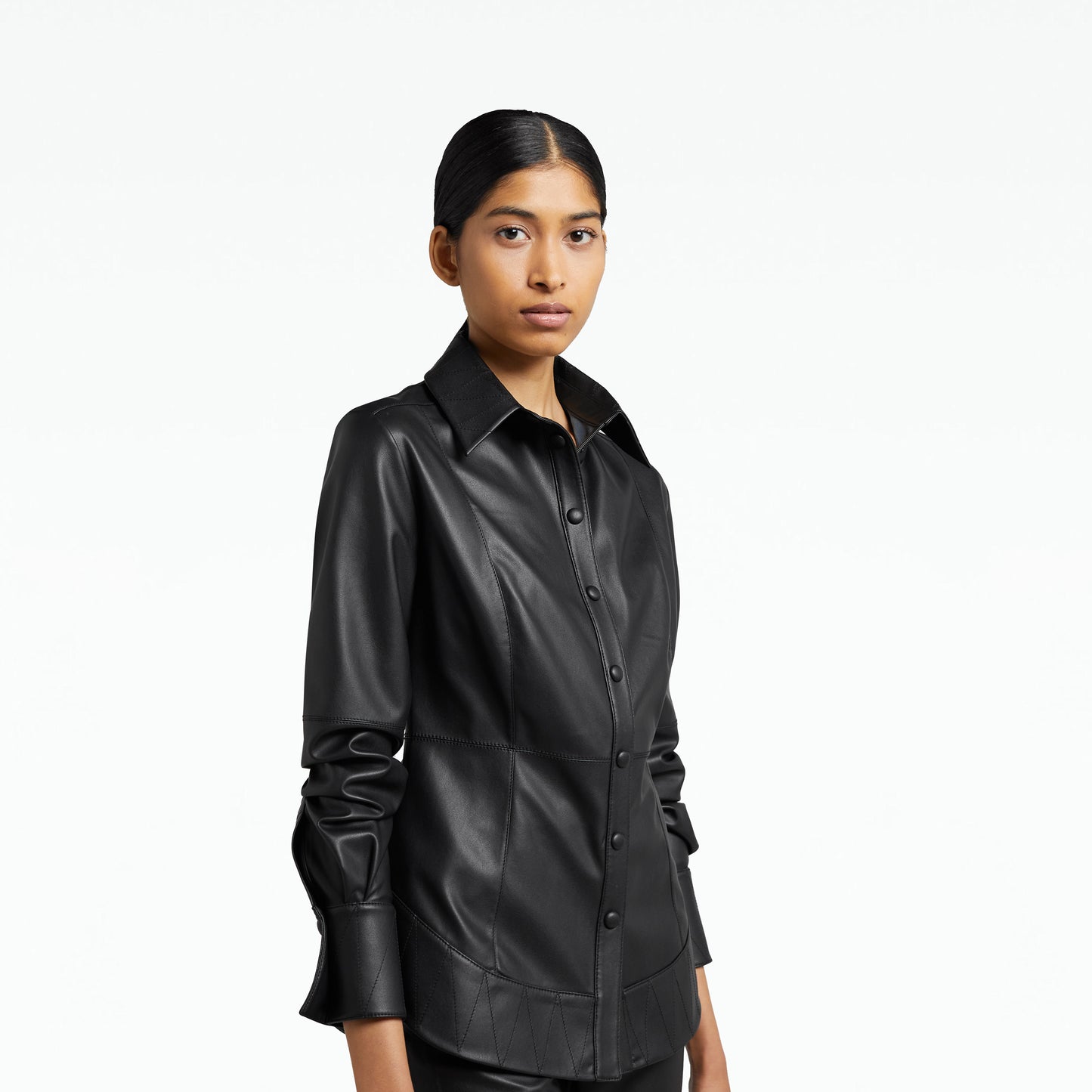 Ellie Black Vegan Leather Top