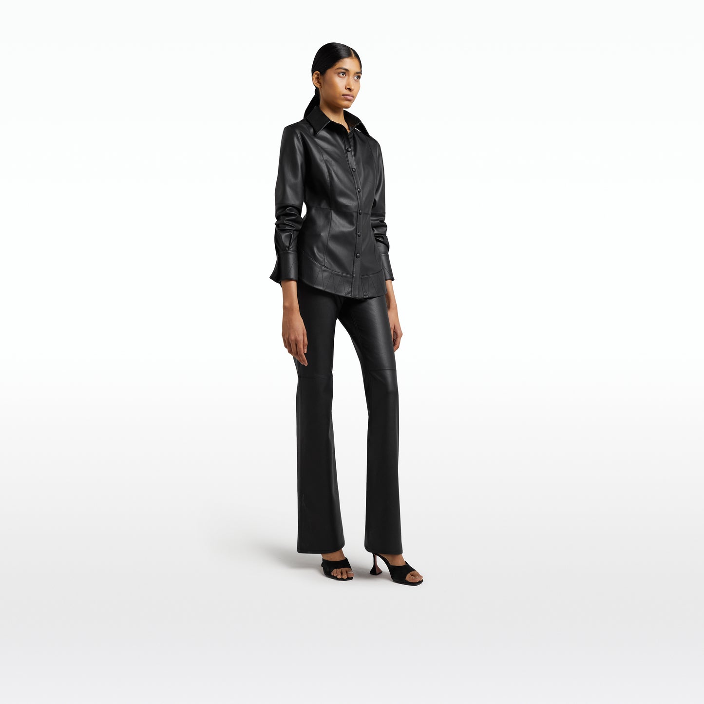 Ellie Black Vegan Leather Top