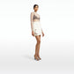 Trace Ivory Pintucked Tulle Top