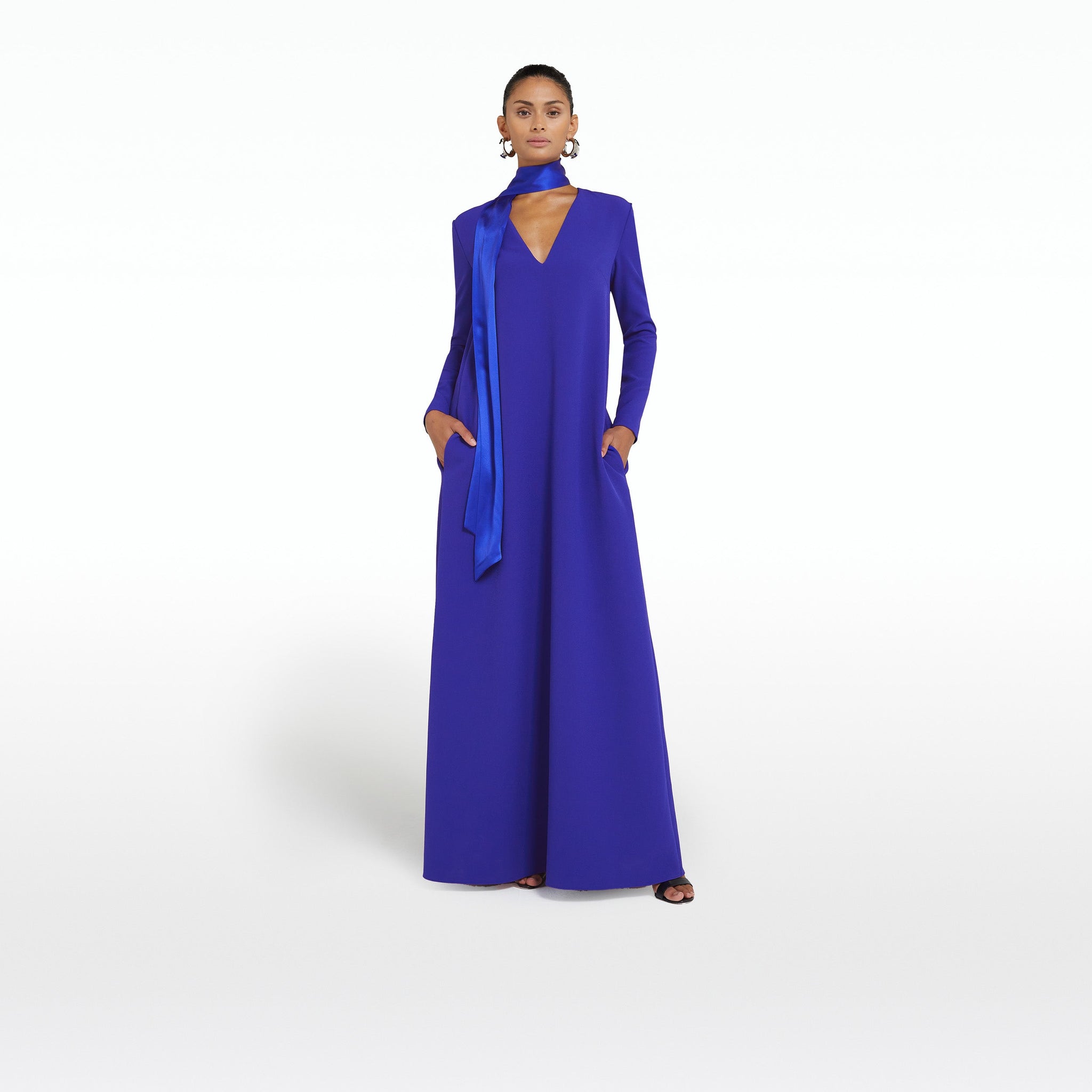 azure blue dress Aleah Azure Blue Long Dress – Safiyaa London