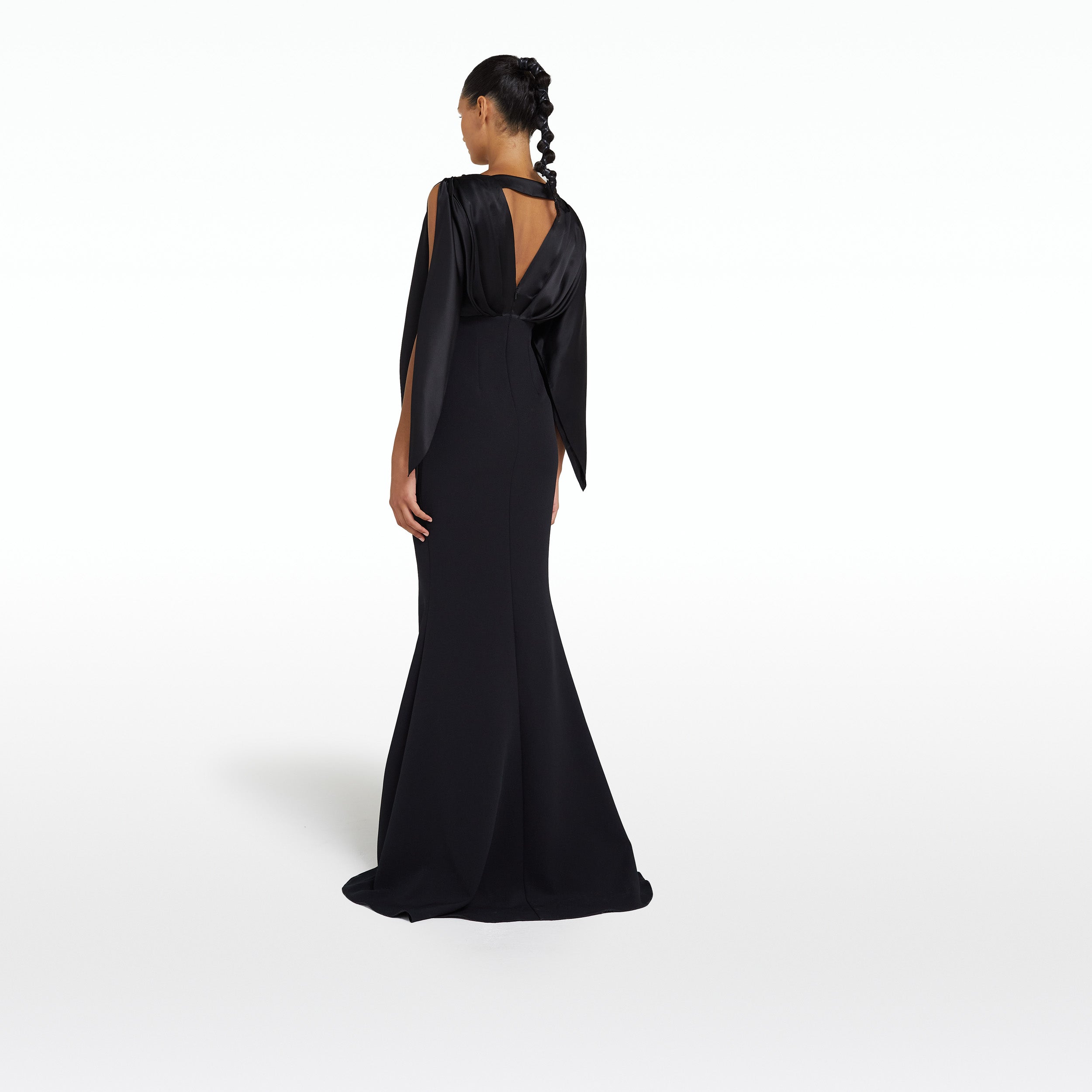 Amina Black Long Dress