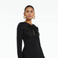 Petal Black Long Dress