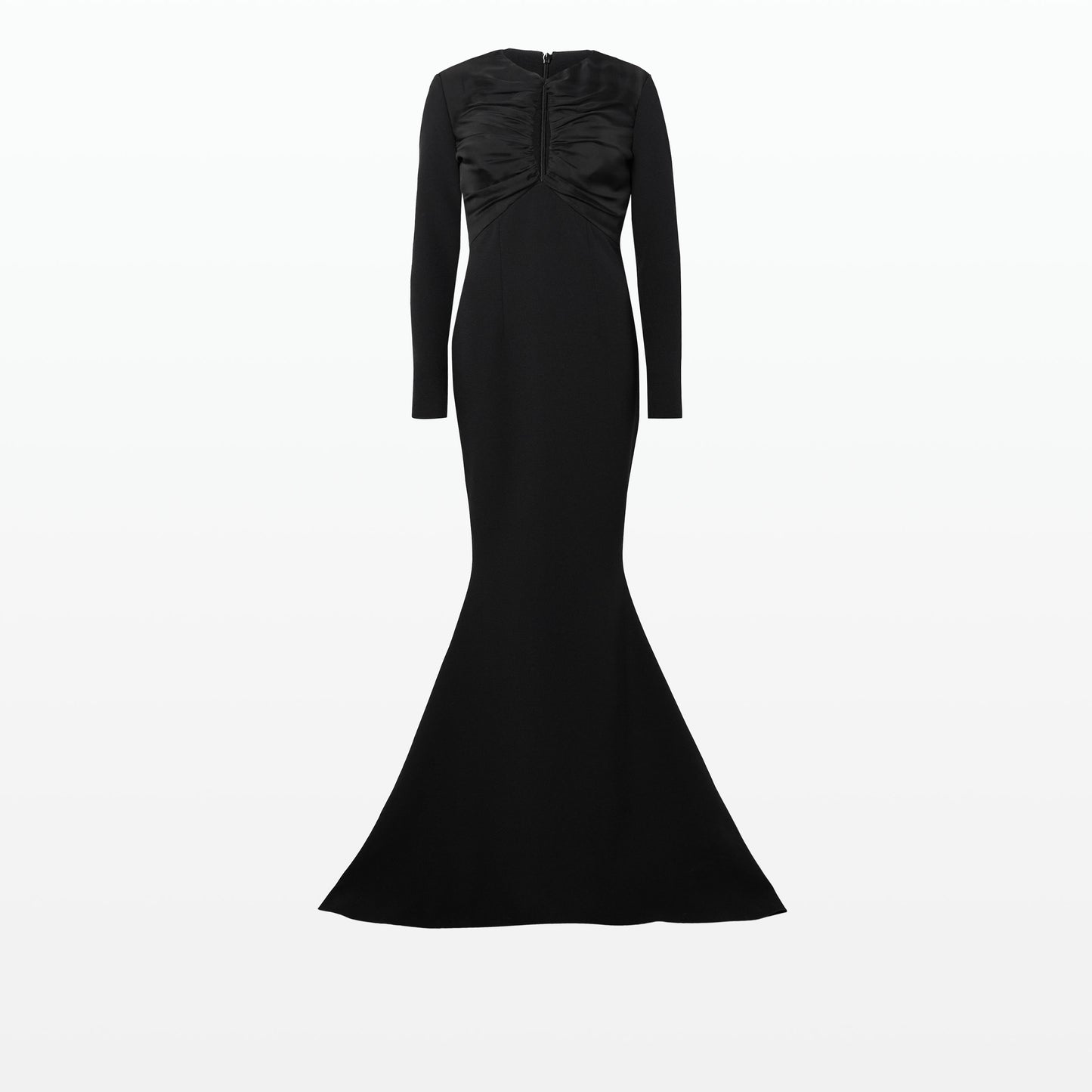 Petal Black Long Dress